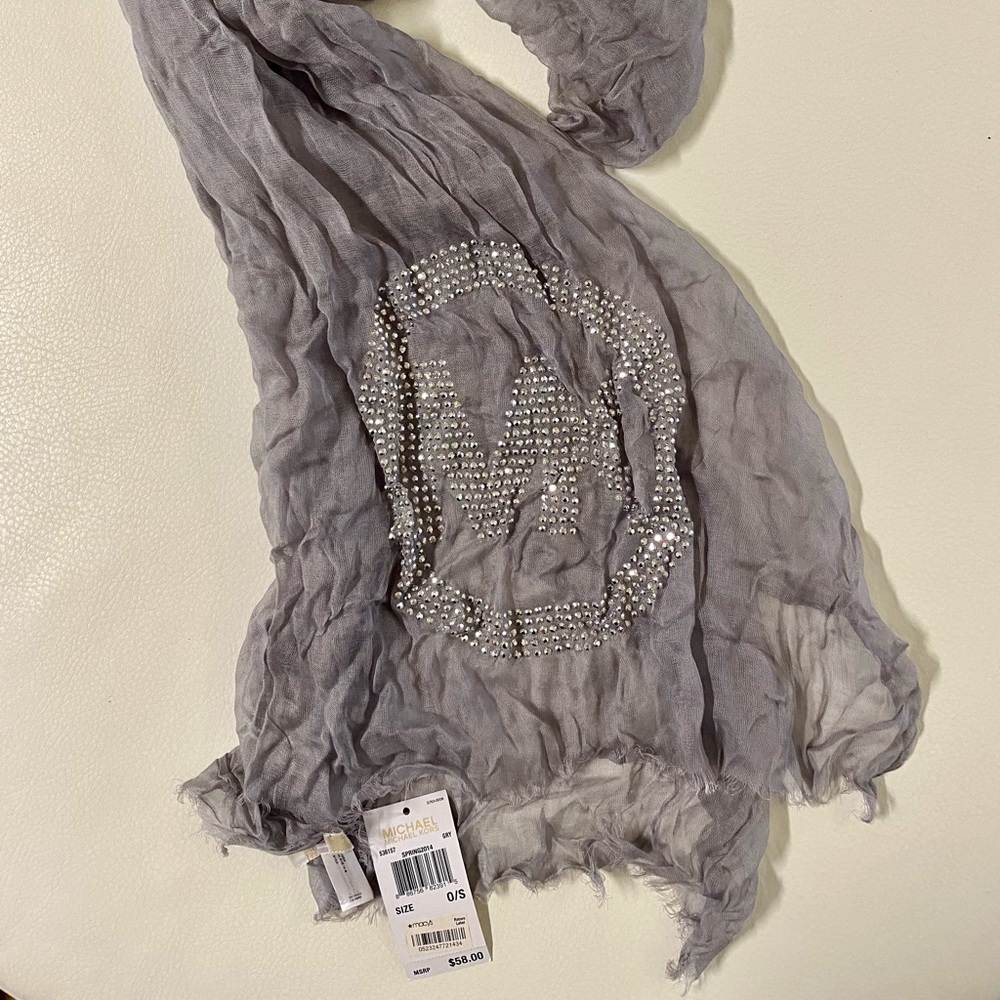 Michael Kors Grey Rhinestone Scarf